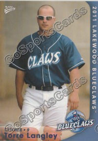 2011 Lakewood BlueClaws Torre Langley