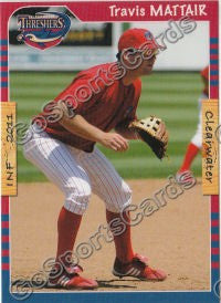 2011 Clearwater Threshers Travis Mattair