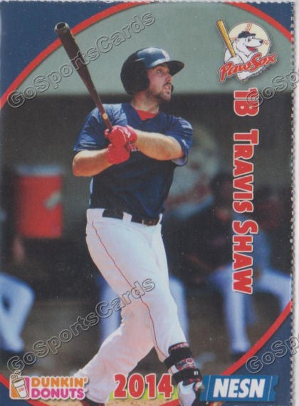2014 Pawtucket Red Sox SGA Dunkin Donuts Travis Shaw