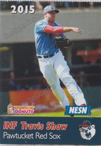 2015 Pawtucket Red Sox SGA Dunkin Donuts Travis Shaw