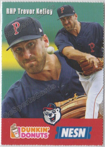 2018 Pawtucket Red Sox Dunkin Donuts SGA Trevor Kelley