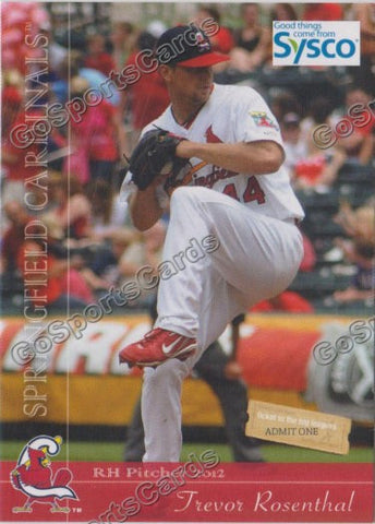 2012 Springfield Cardinals SGA Trevor Rosenthal