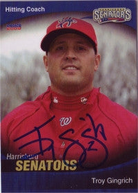 Troy Gingrich 2008 Choice Harrisburg Senators (Autograph)