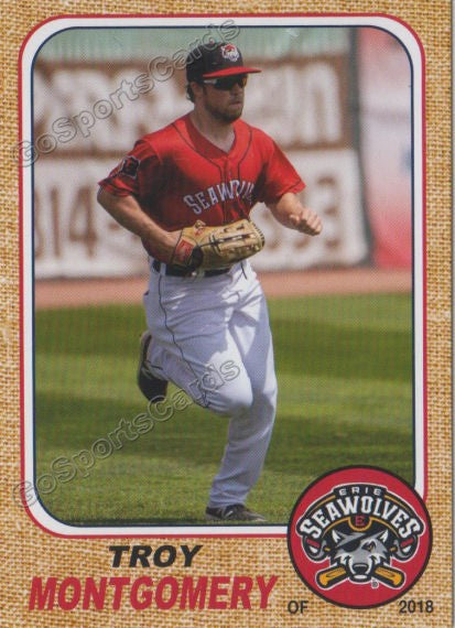 2018 Erie SeaWolves Troy Montgomery