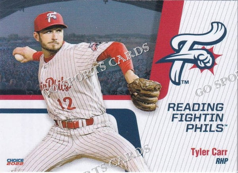 2022 Reading Fightin Phils 1st Tyler Carr