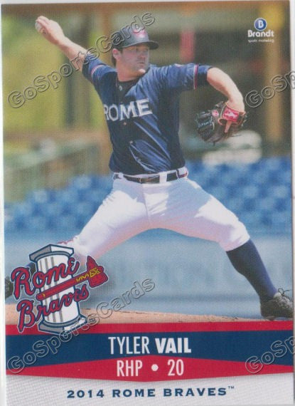 2014 Rome Braves Tyler Vail