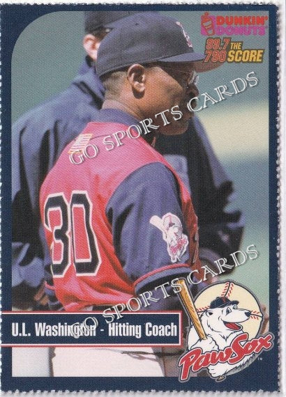 2003 Pawtucket Red Sox Dunkin Donuts SGA UL Washington