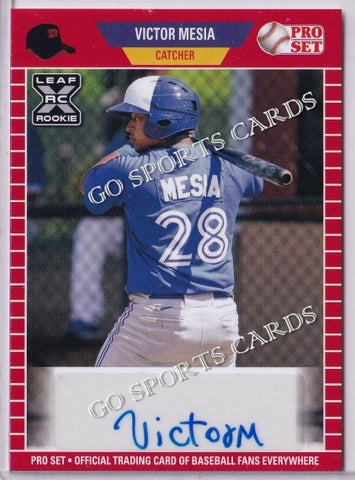 2021 Leaf Pro Set PS-VM1 Victor Mesia XRC Autograph Red