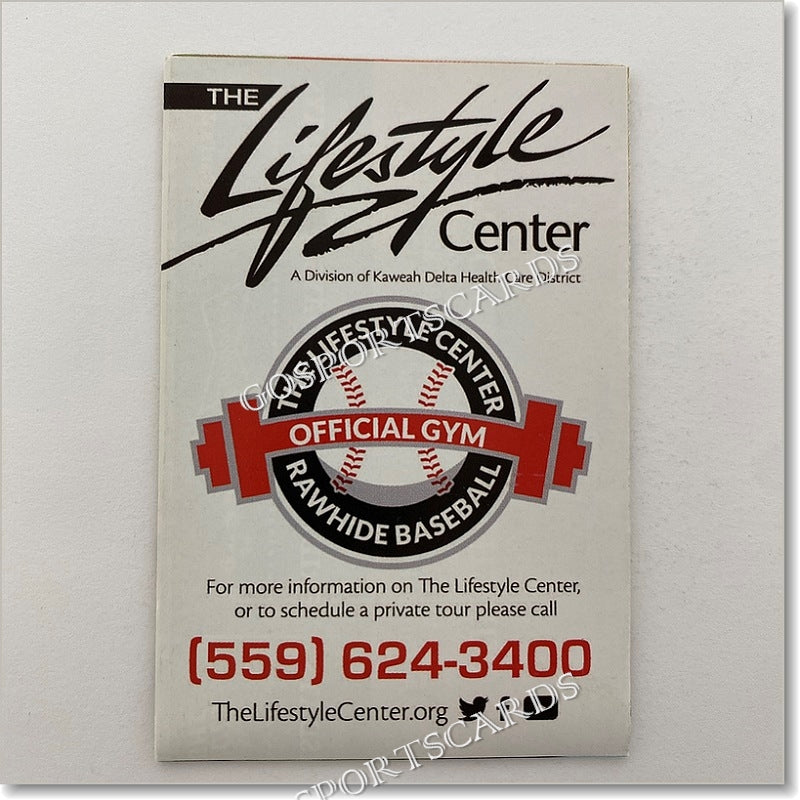 2015 Visalia Rawhide Pocket Schedule Go Sports Cards