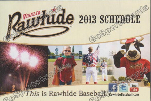 2013 Visalia Rawhide Pocket Schedule