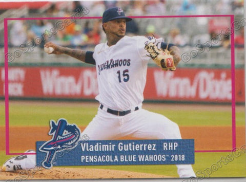2018 Pensacola Blue Wahoos Vladimir Gutierrez