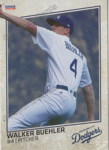 2018 Oklahoma City Dodgers Walker Buehler