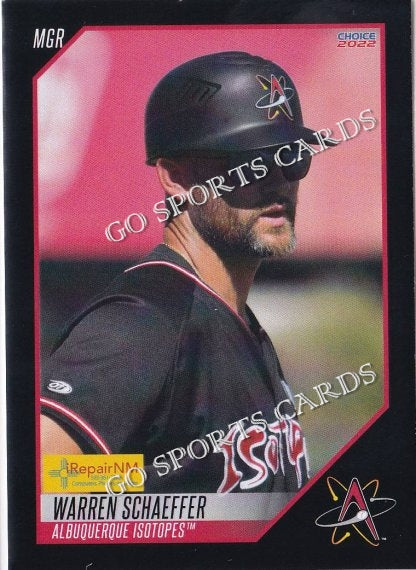 2022 Albuquerque Isotopes SGA Warren Schaeffer