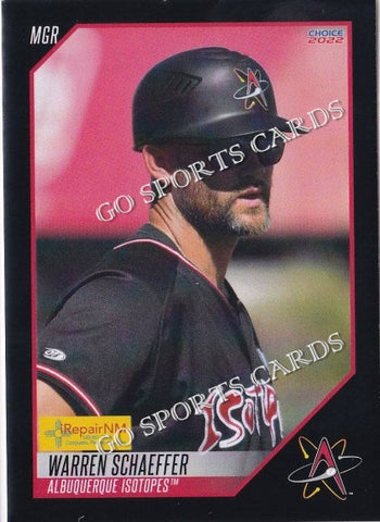 2022 Albuquerque Isotopes SGA Warren Schaeffer
