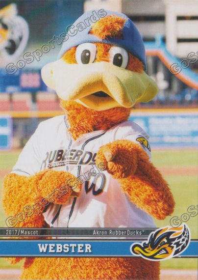 2017 Akron RubberDucks Webster Mascot