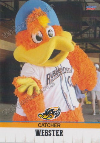 2021 Akron RubberDucks Webster Mascot