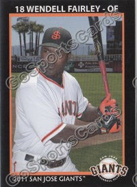 2011 San Jose Giants Wendell Fairley