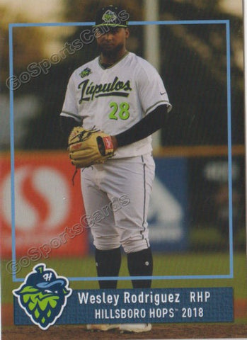 2018 Hillsboro Hops Wesley Rodriguez