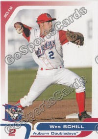 2012 Auburn Doubledays Wes Schill