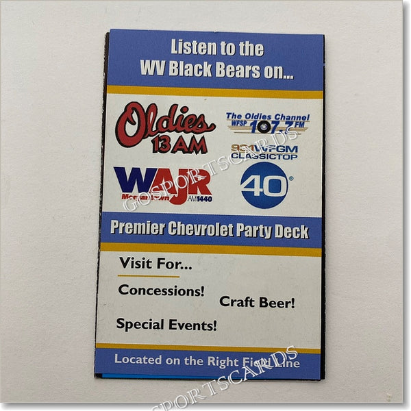 2017 West Virginia Black Bears Pocket Schedule