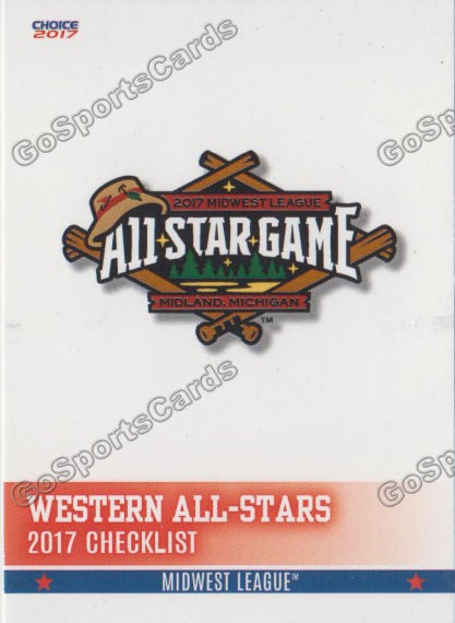 2017 Midwest League All Star W Header Checklist