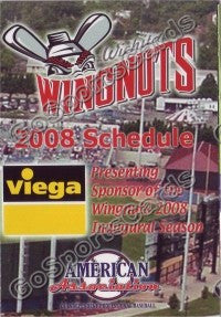 2008 Wichita Wingnuts Pocket Schedule