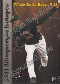 2011 Albuquerque Isotopes Wilkin De La Rosa