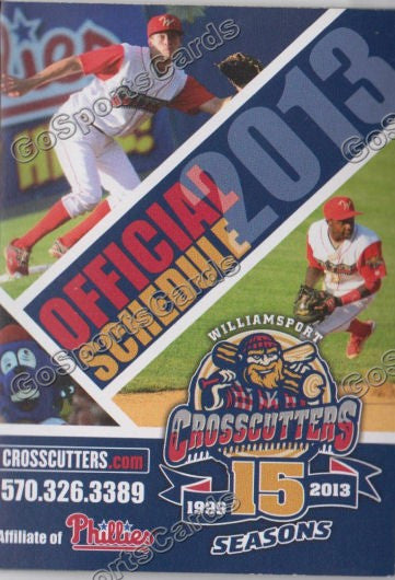 2013 Williamsport Crosscutters Pocket Schedule (15 Seasons)