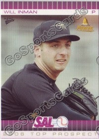 2006 South Atlantic League SAL Top Will Inman