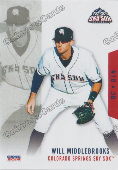 2016 Colorado Springs Sky Sox Will Middlebrooks