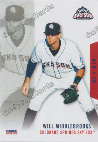 2016 Colorado Springs Sky Sox Will Middlebrooks