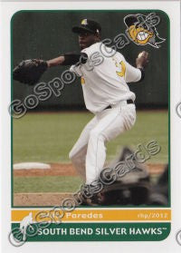 2012 South Bend Silver Hawks Willy Paredes