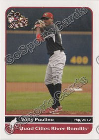 2012 Quad Cities River Bandits Willy Paulino