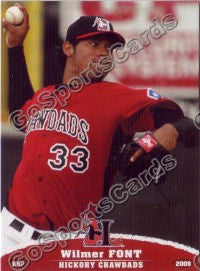 2009 Hickory Crawdads Wilmer Font