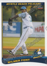 2012 Myrtle Beach Pelicans Wilmer Font