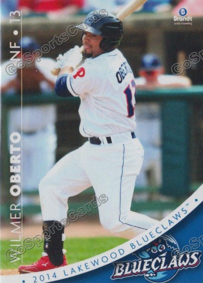 2014 Lakewood BlueClaws Wilmer Oberto