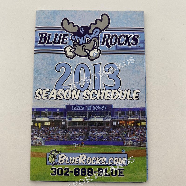2013 Wilmington Blue Rocks Pocket Schedule B