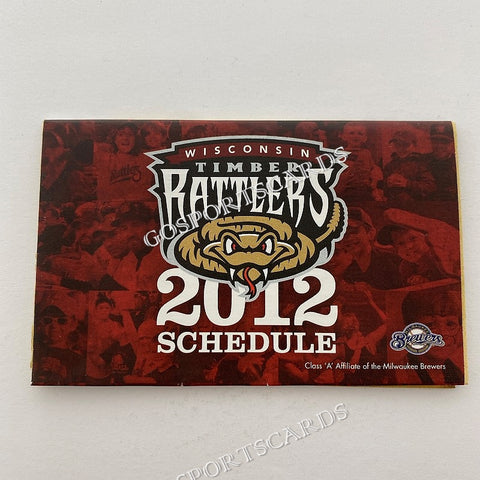 2012 Wisconsin Timber Rattlers Pocket Schedule