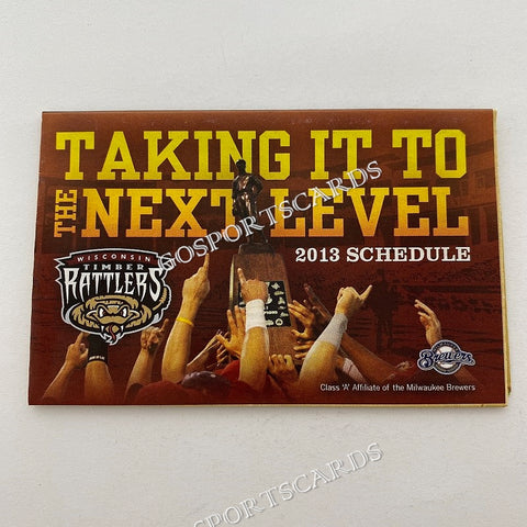 2013 Wisconsin Timber Rattlers Pocket Schedule