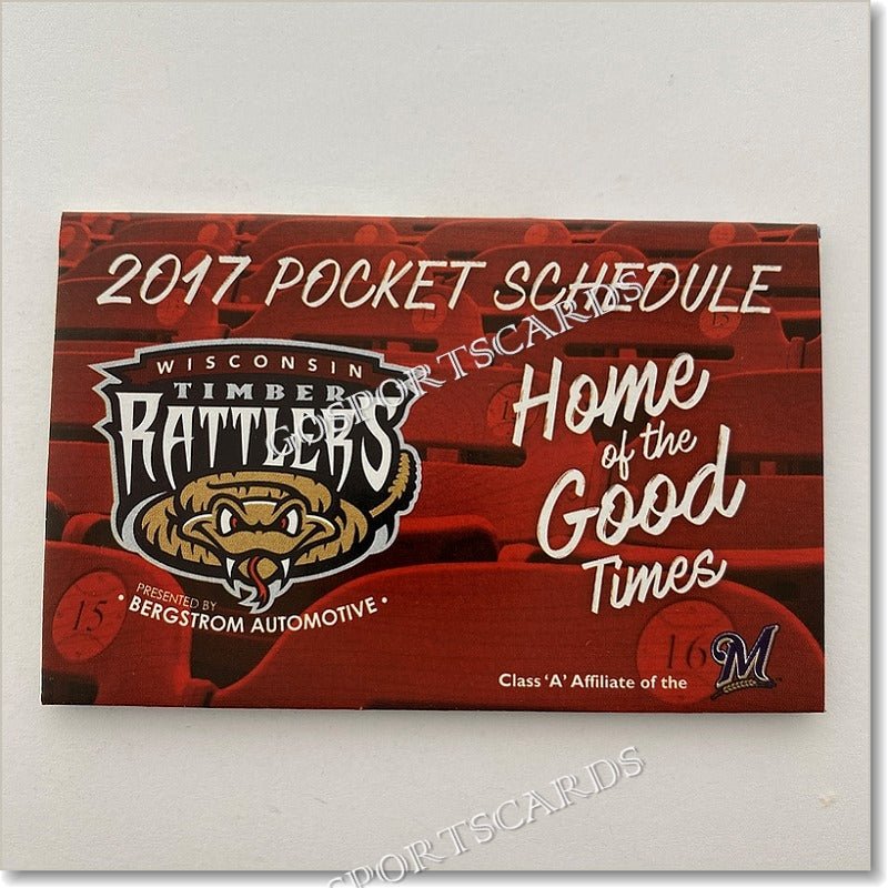 2017 Wisconsin Timber Rattlers Pocket Schedule Go Sports Cards 2017-wisconsin-timber-rattlers-pocket-schedule-go-sports-cards