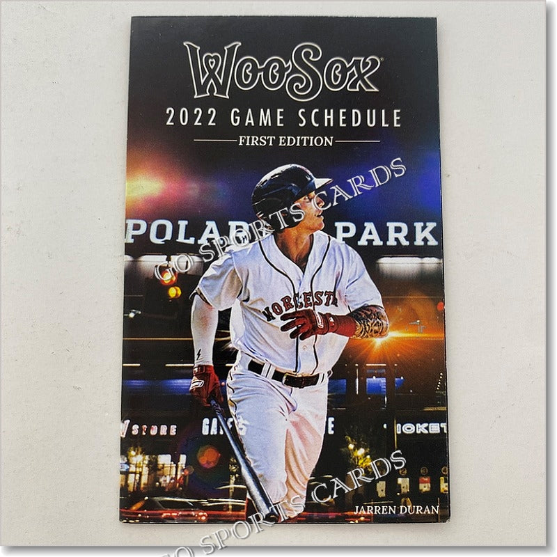 2022 Worcester WooSox Red Sox Pocket Schedule (Jarren Duran) – Go Sports  Cards