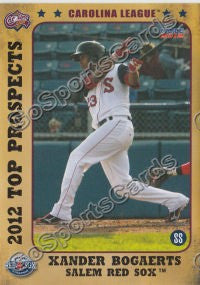2012 Carolina League Top Prospects Xander Bogaerts