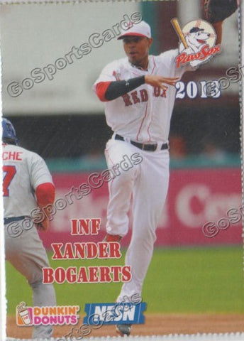 2013 Pawtucket Red Sox SGA Dunkin Donuts Xander Bogaerts