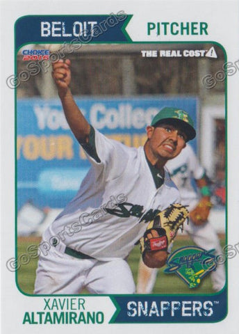 2016 Beloit Snappers Xavier Altamirano