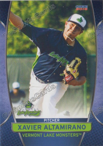 2016 Vermont Lake Monsters Xavier Altamirano