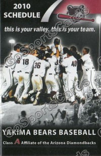 2010 Yakima Bears Pocket Schedule