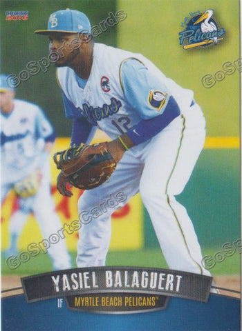 2016 Myrtle Beach Pelicans Yasiel Balaguert
