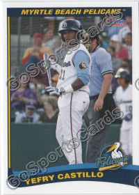2012 Myrtle Beach Pelicans Yefry Castillo