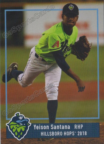 2018 Hillsboro Hops Yeison Santana