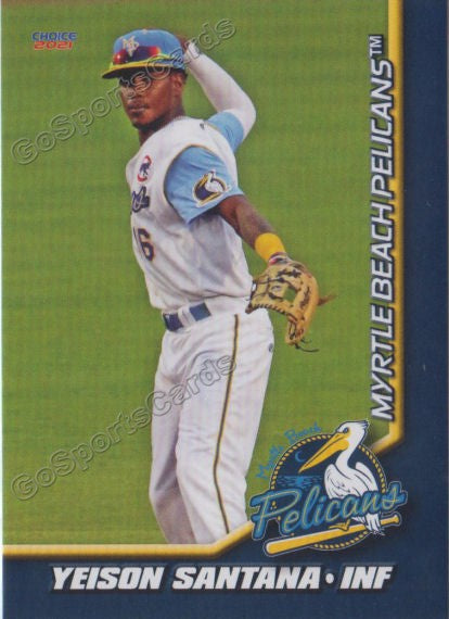 2021 Myrtle Beach Pelicans Yeison Santana